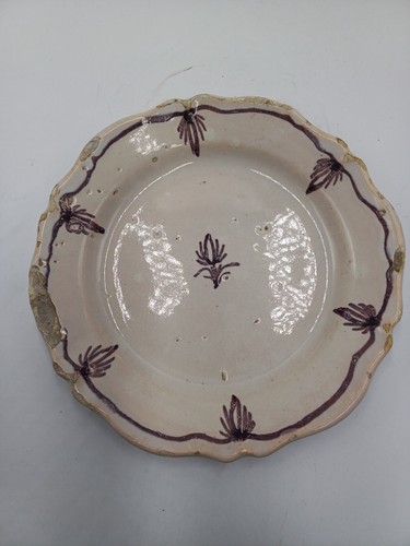 Assiette faience ancienne - assiette,