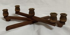 Teak Folding 5 Candle Holder
