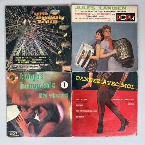 Lot vinyles 45t accordéon - 4,