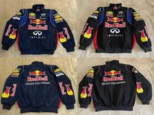 Unisex Adult Red Bull Jacket Ebroidered Cotton Padded Racing Jacket