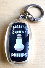 Ancien Porte Cle Publicité Ampoule Argenta Superlux philips