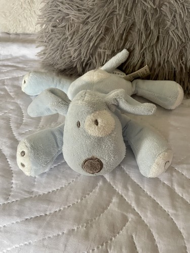 Doudou peluche chien bleu - peluche,