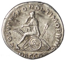 TRAJAN denier 116/117. COS V PP SPQR OPTIMO PRINC – DAC CAP