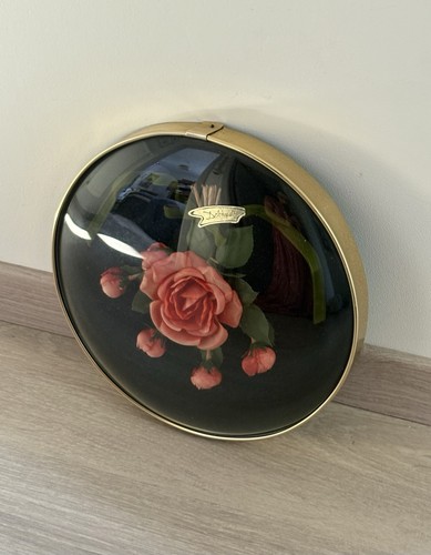 Ancien gros cadre rond - rond,, verre