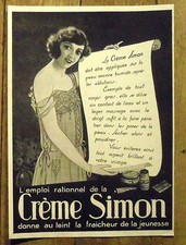 PUBLICITE CREME SIMON BEAUTE