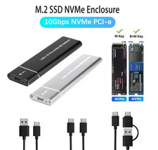 Boîtier M.2 SSD M2 NVMe USB 3.1 Boîtier Externe 10Gbps Adaptateur SSD PCIe