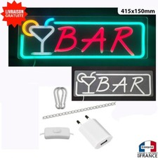 Panneau enseigne lumineuse Neon led à poser suspendre Bar deco vitrine