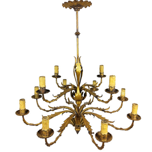 Lustre métal doré