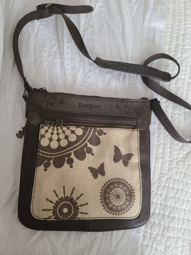 Sac main toile marron - sac, a