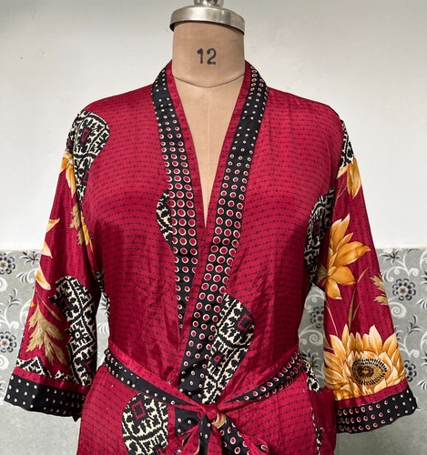 Indien rouge georgette robe - georgette, en
