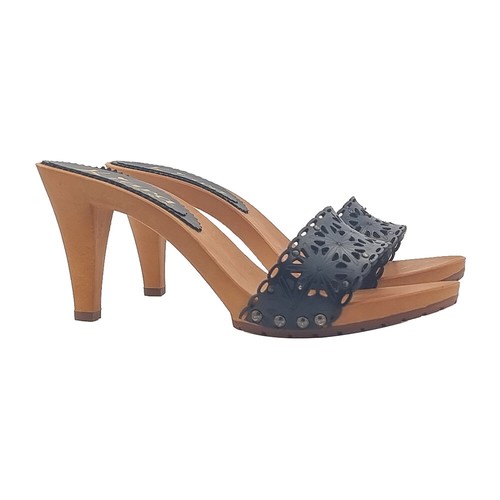 Mule noir avec partie - noir,