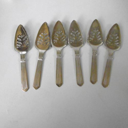 Chrome metal absinthe spoons - 6,
