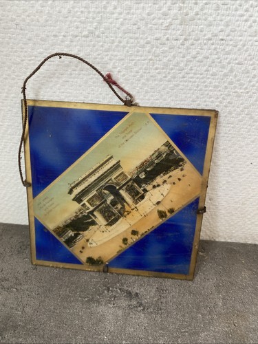 Ancien cadre vitrail - ancien,