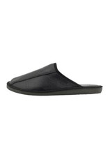 Pantoufles En Cuir JESPER Pour Hommes En Cuir Véritable Noires
