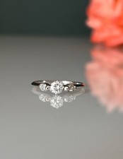 solitaire diamant or 18 carats