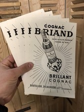 Lot de 5 Buvard Cognac Briand Publicité Alcool Ancien