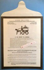 ● Humour étonnant vieux faire part Classe des litres - A vie mort tu erres rare