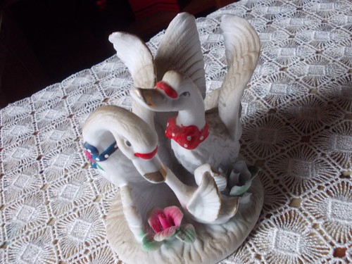 Couple cygnes en biscuit - de,