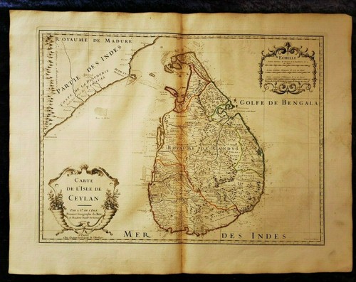 Carte ancienne xviiie ile - ancienne,