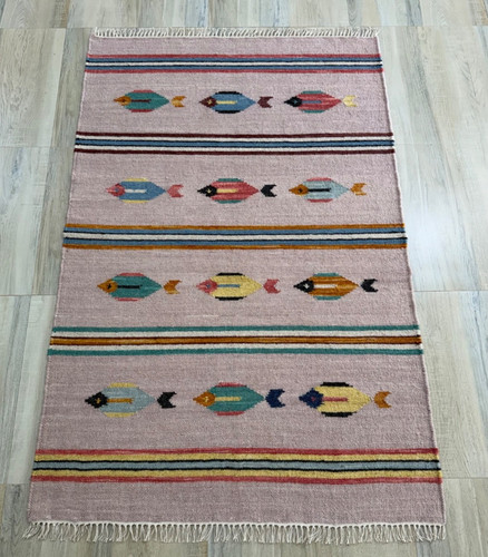 Tapis tribal tissé main - tissé, à