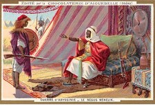Chromos - COR14008 - Chocolaterie d'Aiguebelle - Guerre d'Abyssinie -Hommes -