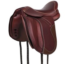 Selle de dressage 1146 en cuir, plaque d'arçon interchangeable, arçon polyflex, 
