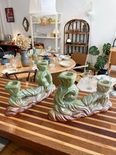 2 chandeliers Hubert Becquet en faïence fabriqués en Belgique