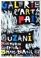 OUZANI Melik affiche lithographie signé 1987 galerie L'ART ET LA PAIX 