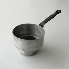Très Ancienne Casserole spéciale Poêle a bois Aluminium Dauphinois BOURGEAT Rare