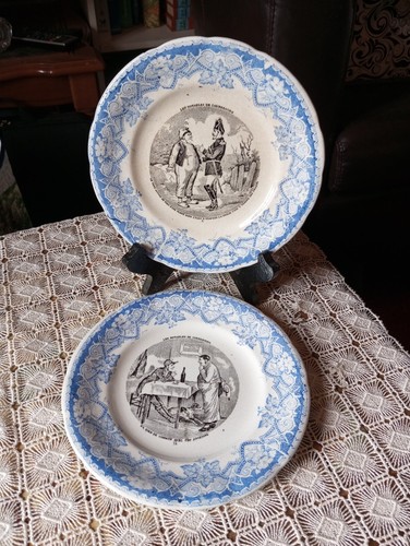 Deux assiettes lunéville - deux, kg