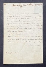 CHATEAUBRIAND – Lettre