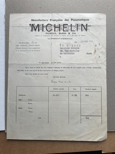 Facture entete michelin - entete,