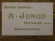 Ancien buvard publicitaire absinthe Junod Pontarlier