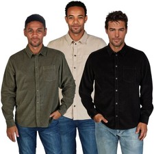 Riverso Velours Manches Longues Hommes Régulier Fit RIVMorten Chemise de Loisirs