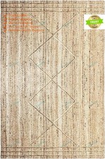Tapis de jute tissé main art