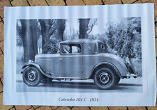 Affiche peugeot 201 cab - affiche,