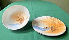 Bol Asie et sous-tasses - Porcelaine et émaux