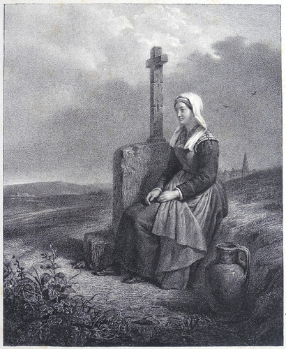 Attente 1840 lithographie - 1840,