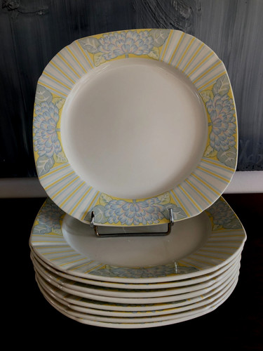 Assiettes plates faïence - 9,
