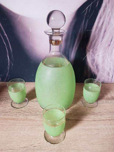 Service verres carafe vert - service,