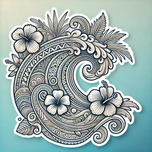 Autocollants hibiscus tahiti - 2,