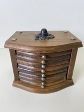 Coffret à Tiroir De Sous-Verre En Bois Et En Liège Vintage 1960'