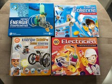 Lot 4 coffrets BUKI energie solaire hydropneumatique eolienne electricien