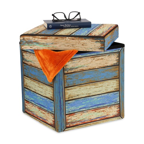 Tabouret vintage pouf - , pliable