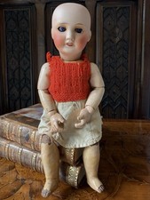 Antique Bleuette Doll by Unis France – Porcelain Head, Glass Eyes, Original Wig