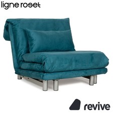 Ligne Roset Multy Fauteuil En Tissu Bleu Pétrole Avec Fonction Lit Neuf