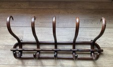 Ancien Vestiaire PORTE MANTEAU Style THONET 5 Patère bois courbé DESIGN 1900