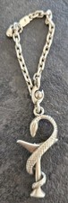 Porte-clé caducée en argent