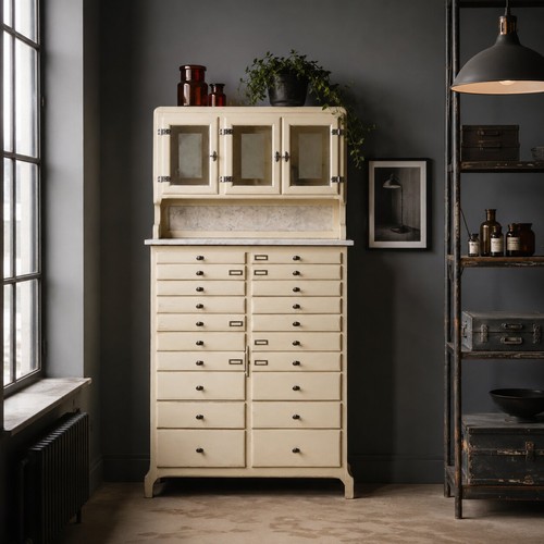 Meuble laboratoire vintage - meuble, de
