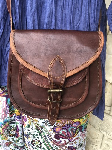 Sac besace cuir marron - sac,